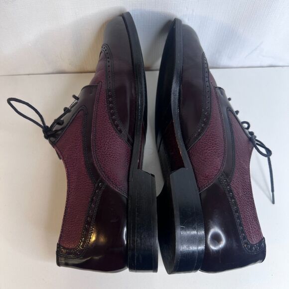 Bostonian Florentine Oxford Wingtip Brogue Dress Shoe Size 8.5 Made in Italy - Picture 7 of 13